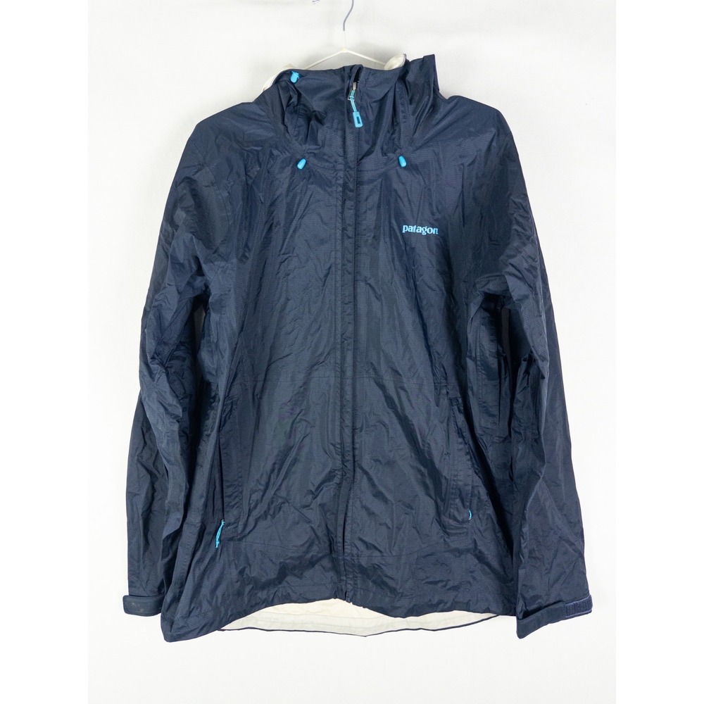 Patagonia Torrentshell Rain Jacket Womens L Navy Blue Hooded Waterproof H2No